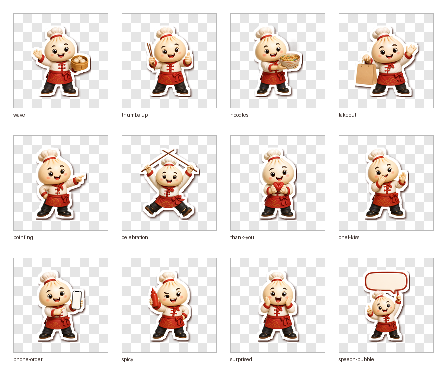 Bao sticker sheet