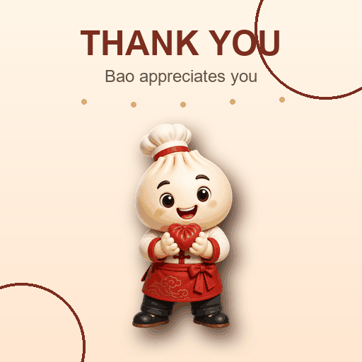 Animated Bao thank you reaction