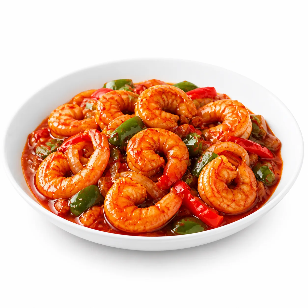 Prawns in chilli sauce from Luban Workshop